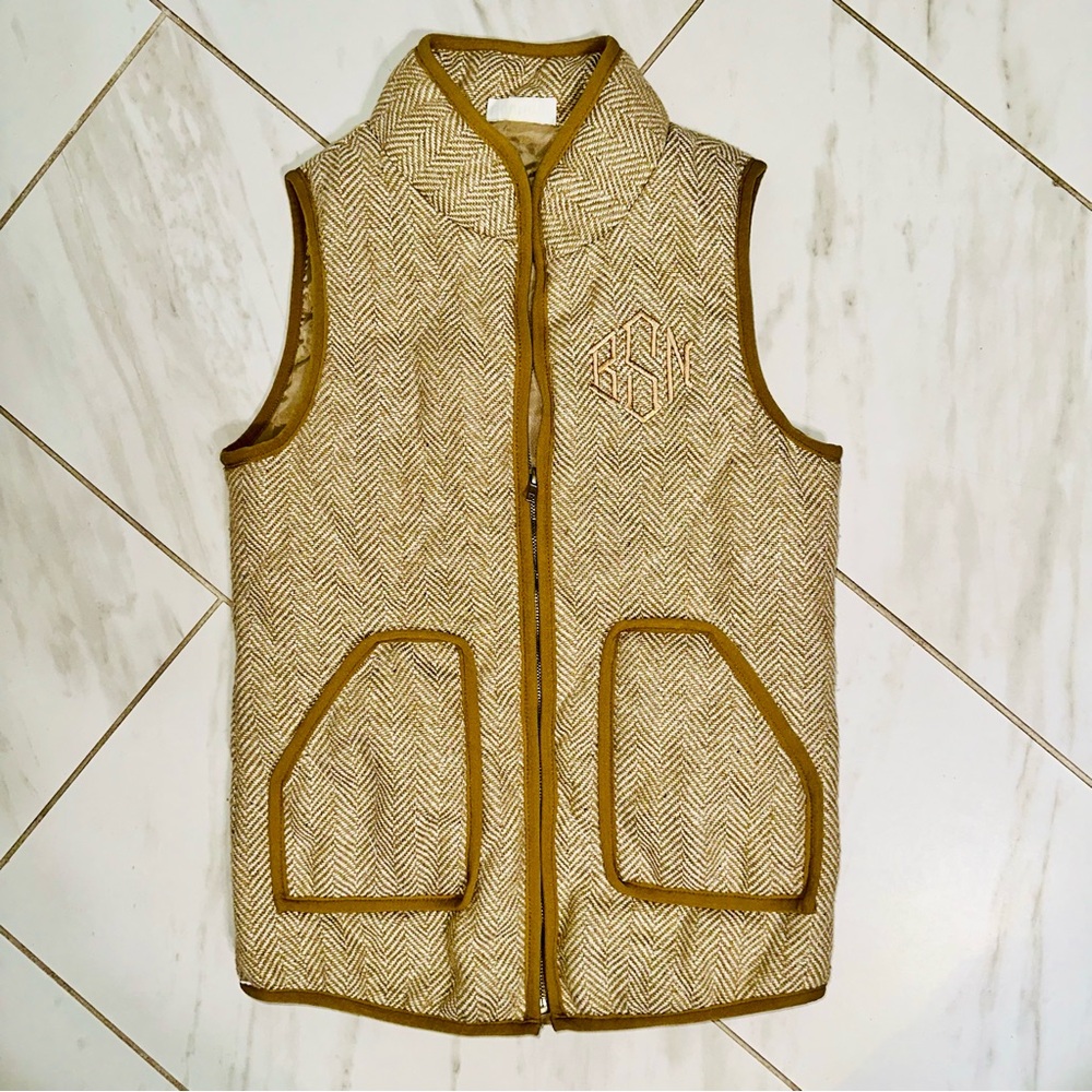Unk Tan Herringbone Women's Vest